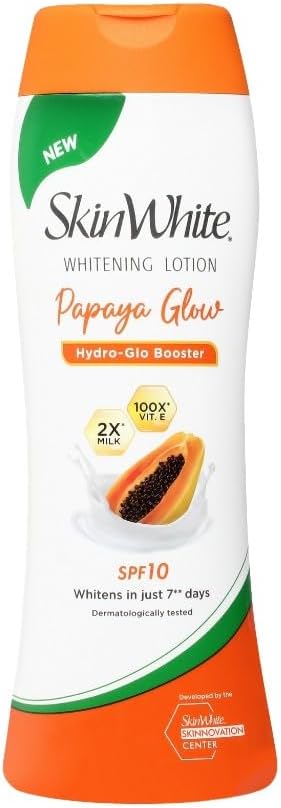 Skin White Whitening Lotion Papaya Milk Spf 10 - Whitens Skin In 7 Days - For Lighter, Softer And Healthier Skin - 350 Ml