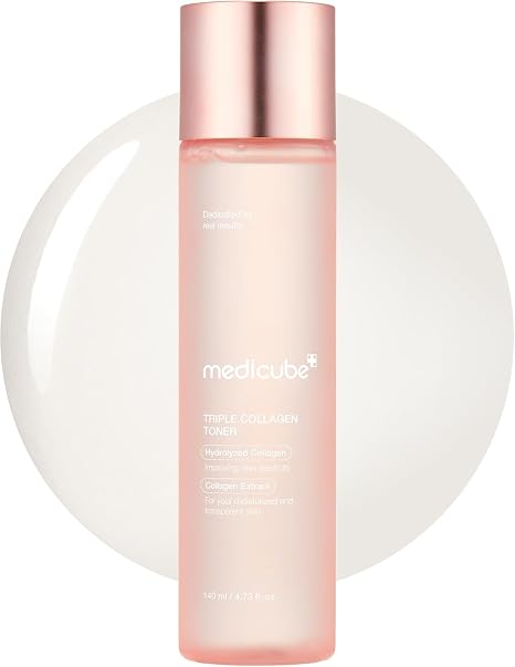 Medicube Triple Collagen Toner 140 Ml | Korean Hydrating Facial Toner | Daily Conditioning Care For Smooth, Moisturized Skin