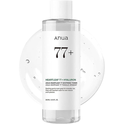 Anua Heartleaf 77% Soothing Toner I Ph 5.5 Trouble Care, Calming Skin, Refreshing, Hydrating, Purifying, Cruelty Free, Vegan,(250Ml / 8.45 Fl.Oz.)