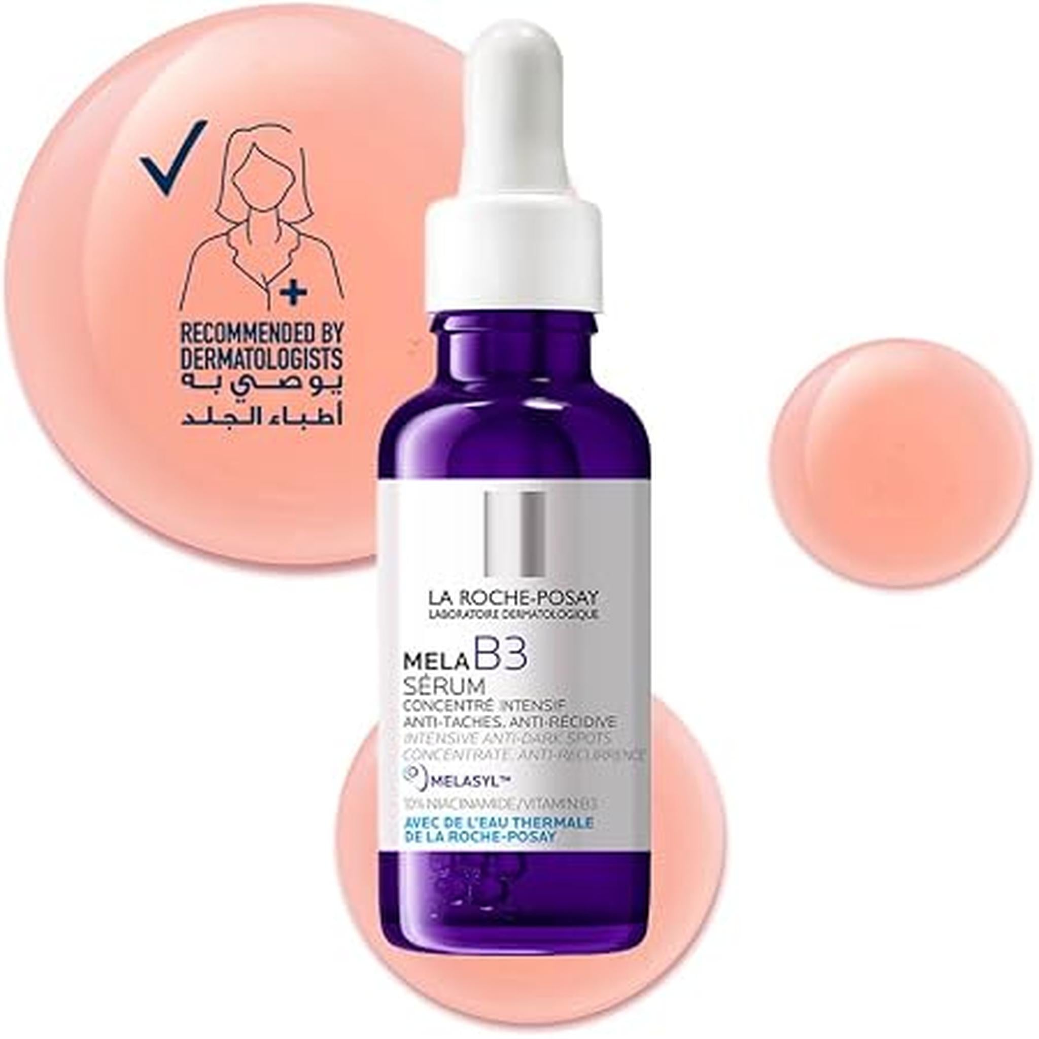 La Roche-Posay Mela B3 Niacinamide Face Serum; Dark Spot Corrector With Melasyl Anti-Aging Technology; Treats Pigmentation; Sun Spots, And Acne Marks For All Skin Types 30Ml