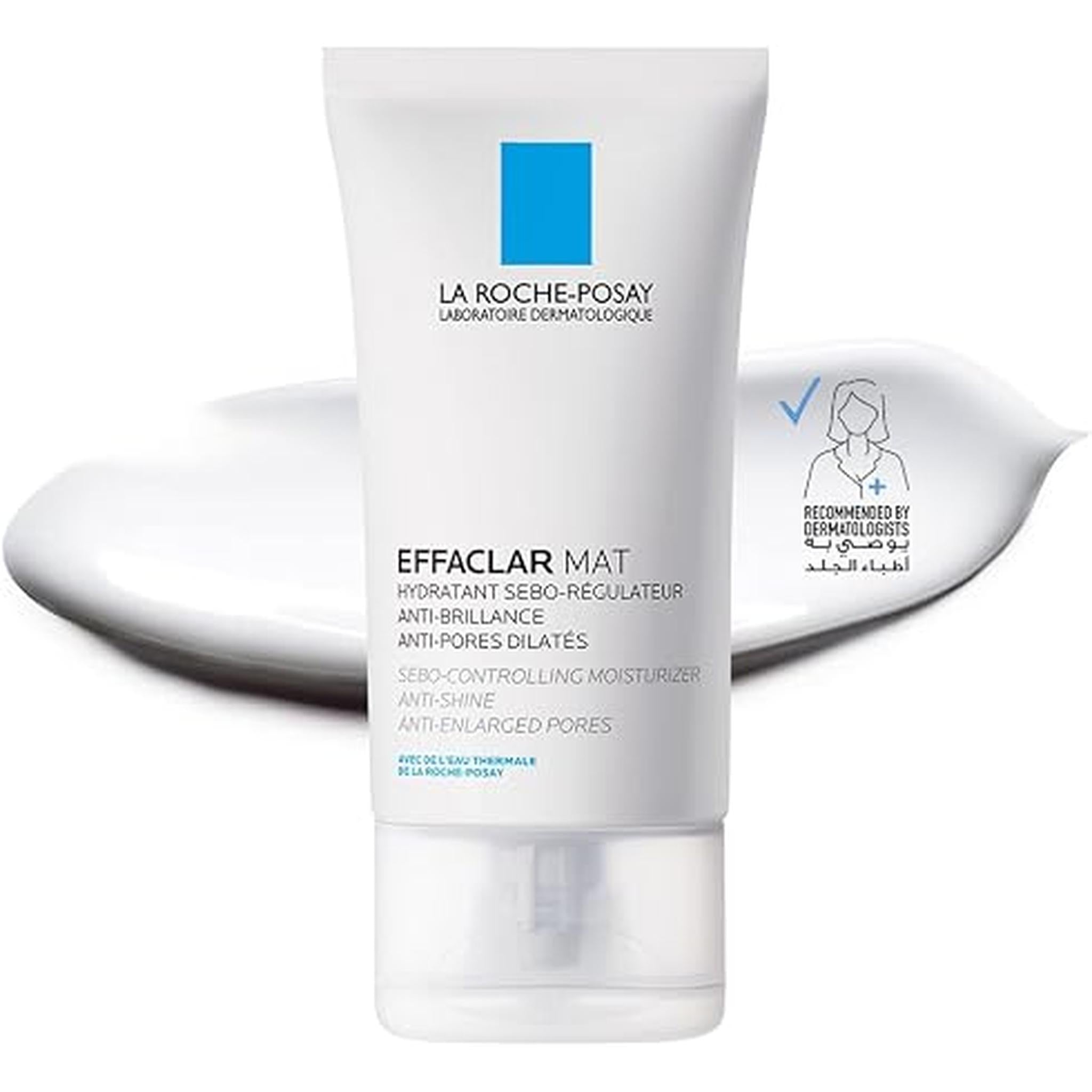 La Roche-Posay Effaclar Mat Mattifying Face Moisturizer, Oil Control Cream For Shine Reduction & Pore Minimizing For Acne-Prone And Oily Skin, 40Ml