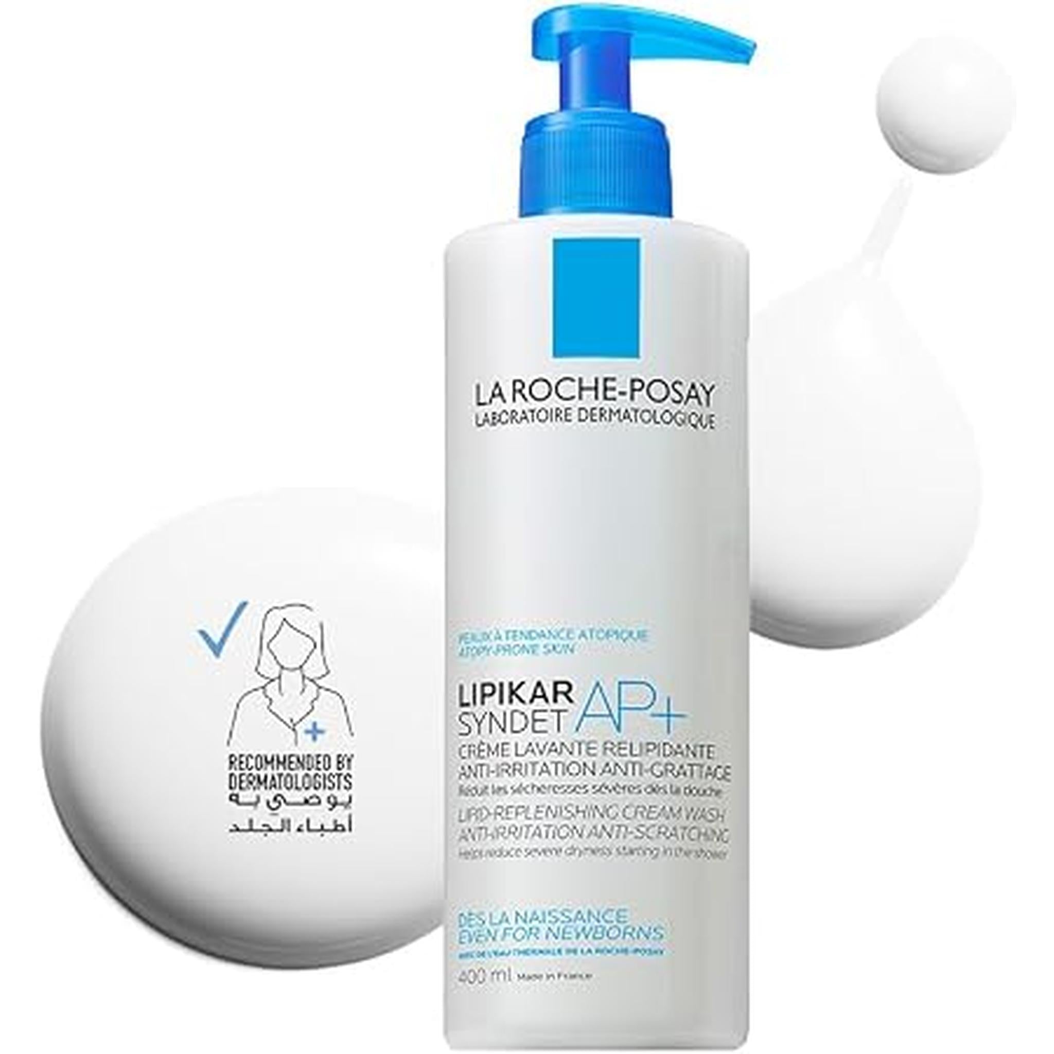 La Roche-Posay Lipikar Syndet Ap+ Body Wash For Eczema Prone Skin 400Ml | Anti-Irritation, Niacinamide Enriched Cleanser, For Dry And Atopic Skin, Nourishes And Soothes