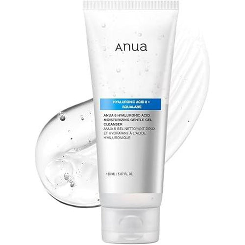 Anua Moisturizing Gentle Gel Cleanser, For Daily Hydrating Foaming Gel Face Wash, Exfoliating With Hyaluronic Acid+Squalane, Cleanser For Combination Skin, Korean Skincare (150Ml/5.07Fl Oz.)