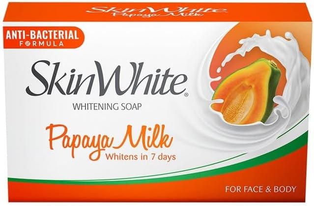 Skin White Whitening Bath Soap Papaya Milk - For Face & Body - For Soft & White Skin - Whitens Skin In Just 7 Days - 90G