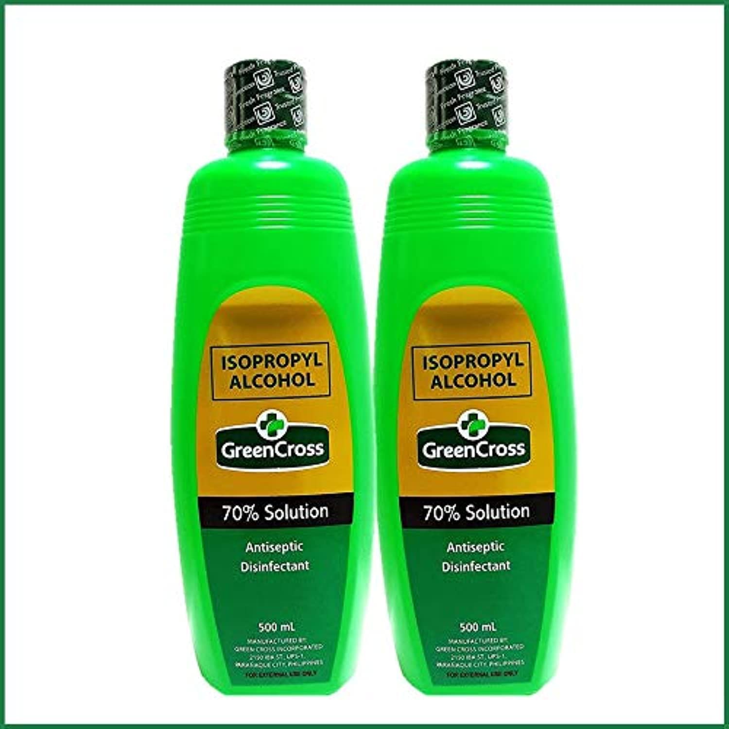 Green Cross 70% Isopropyl Alcohol (500Ml) - Pack Of 2