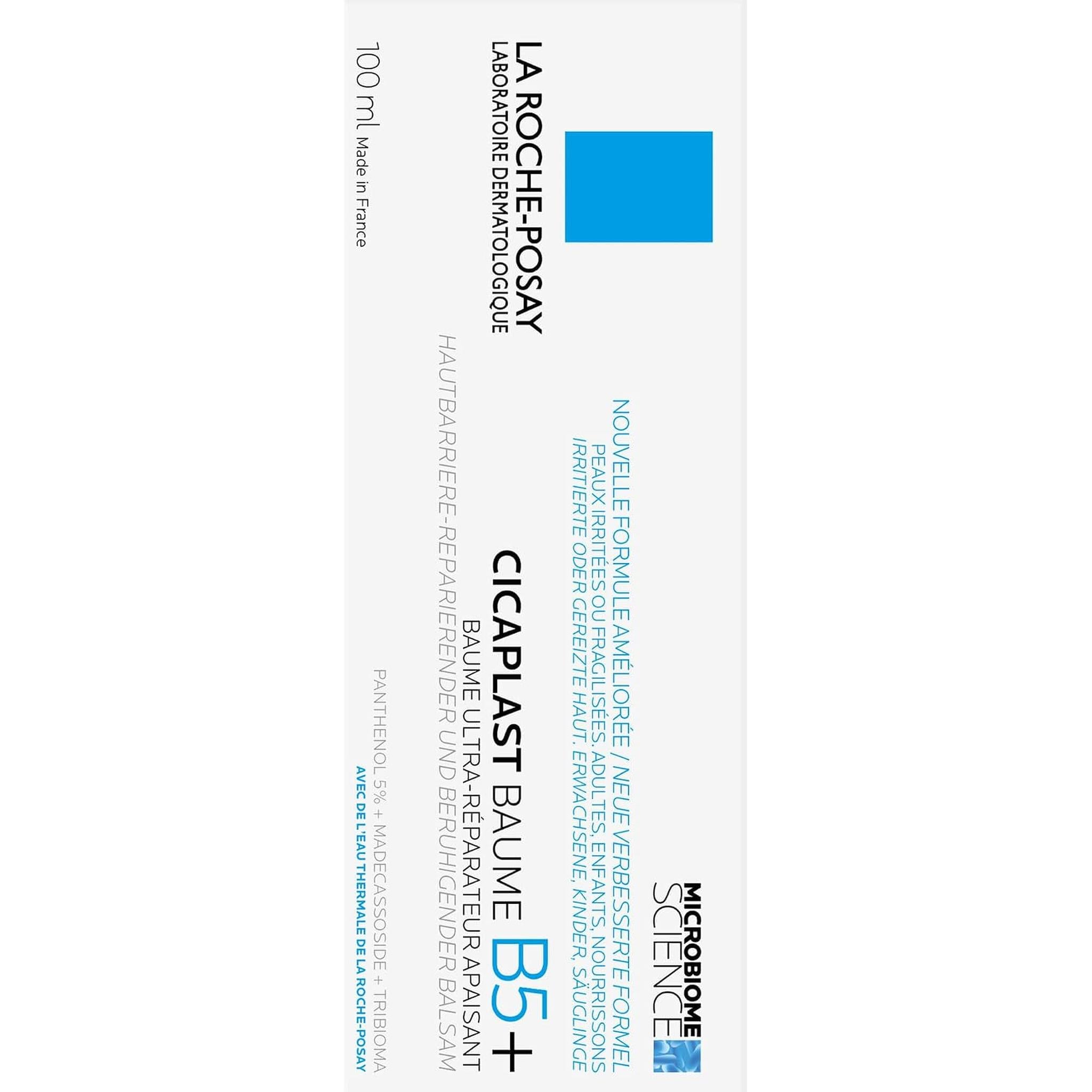 La Roche Posay Repairing Cream For Body, Face And Lips, For Sensitive Skin, With Dexpanthenol And Tribioma, Reduces Tension And Redness, Cicaplast Baume B5+, 100 Ml