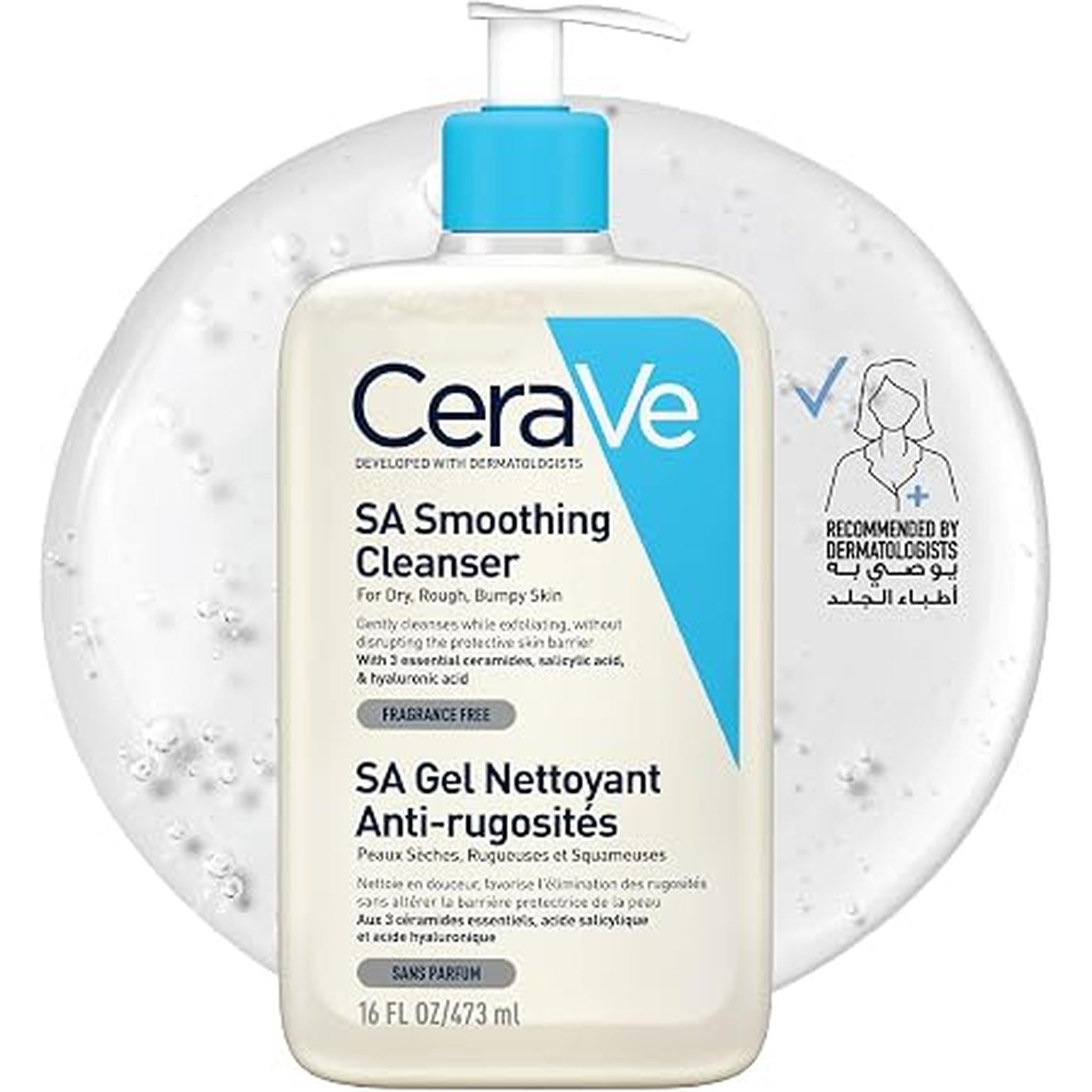 Cerave Sa Smoothing Cleanser For Dry, Rough, And Bumpy Skin With Salicylic Acid 473Ml