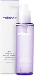 Celimax Derma Nature Fresh Blackhead Jojoba Cleansing Oil - Light, Non-Greasy Makeup, Clogged Pores, Blackheads Dissolving Formula, 150 Ml