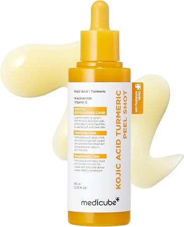 Medicube Peel Shot With Turmeric | Reset In One Step | Gentle Exfoliating Serum With Bha, Lha & Pha For Dead Skin Cells, Blackheads & Excess Sebum | For Dull, Rough & Troubled Skin | 2.7 Fl.Oz