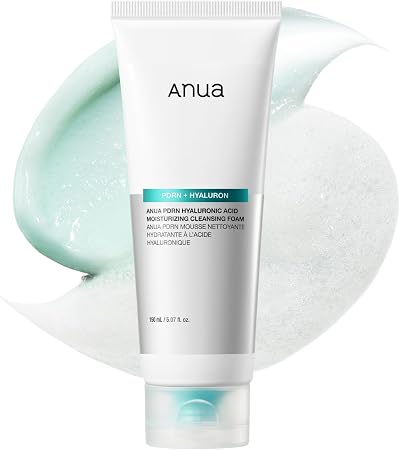 Anua Pdrn Hyaluronic Acid Moisturizing Cleansing Foam, Hydrating Facial Cleanser For Dry Skin, Daily Gentle Face Wash With Salmon Dna, Balancing & Pore Care, Korean Skincare (5.07 Fl Oz)