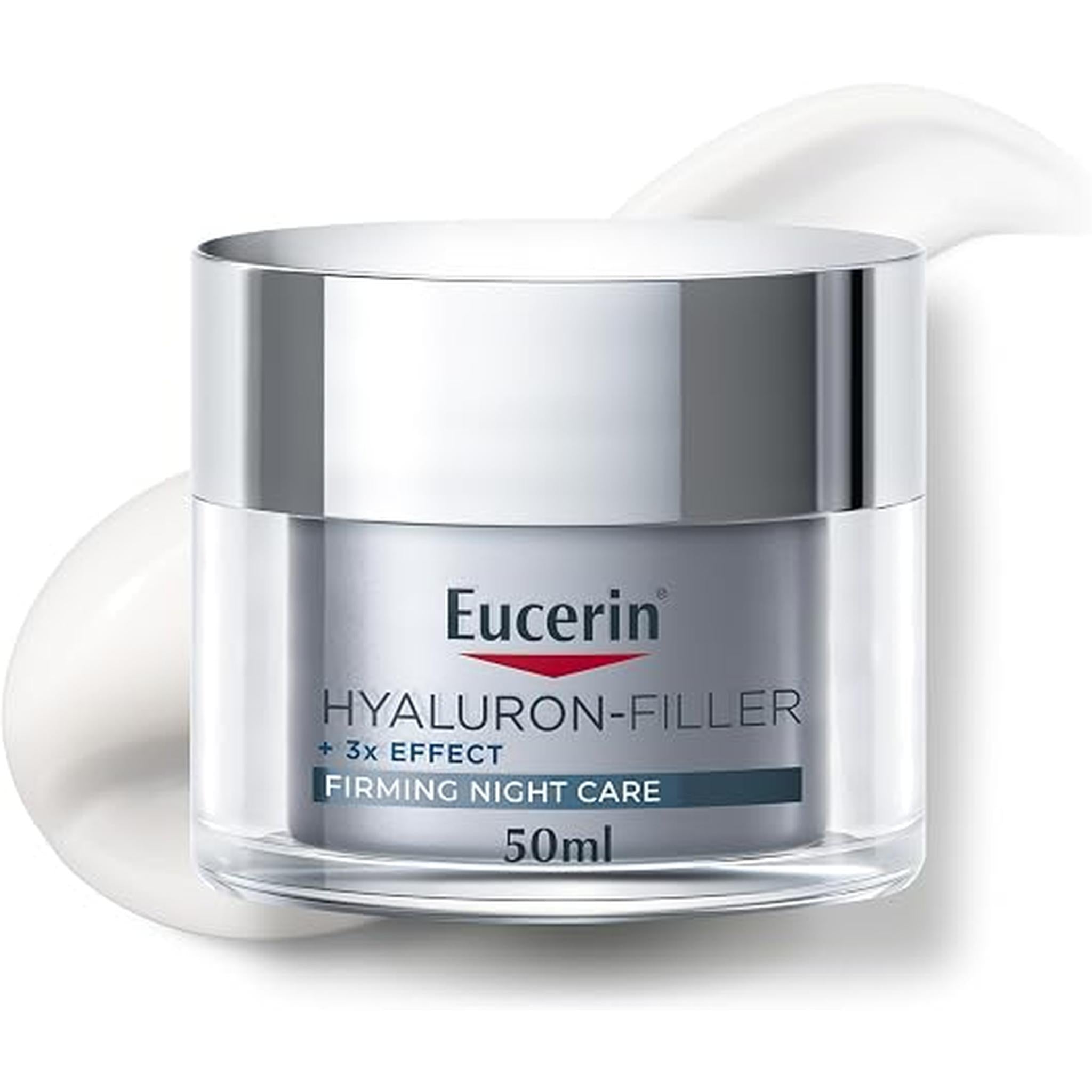 Eucerin Hyaluron Filler Anti-Aging Face Night Cream With Hyaluronic Acid, Plumps Up Deep Wrinkles, For Smoother And Radiant Skin, Moisturizer For All Skin Types, 50Ml