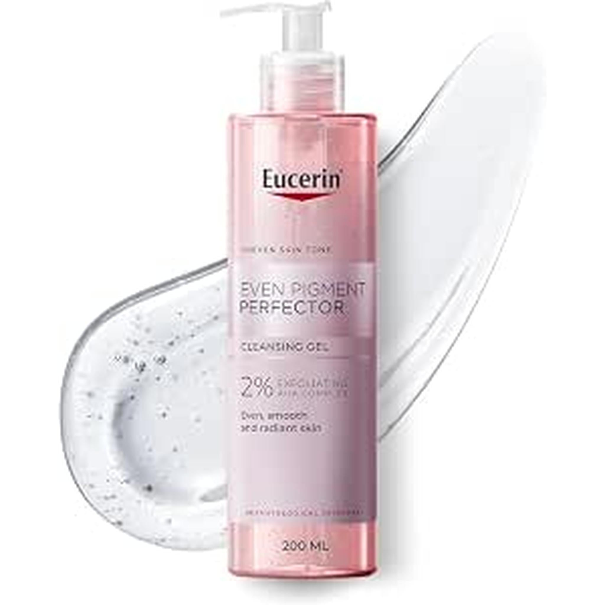 Eucerin Even Pigment Perfector Cleansing Gel, With 2% Exfoliating Aha Complex, Visible Spot Reduction In 1 Week, Even, Smooth And Radiant Skin, For All Skin Types, 200Ml