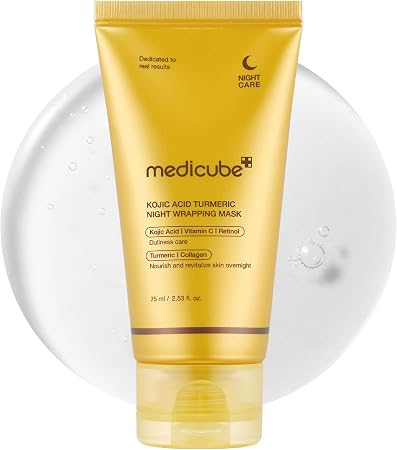 Medicube Turmeric Overnight Wrapping Peel Off Mask - Nourishes Dull, Uneven Skin With Hydrolyzed Collagen For Glowing Skin And Improved Elasticity. Korean Skincare, 2.53 Fl. Oz.