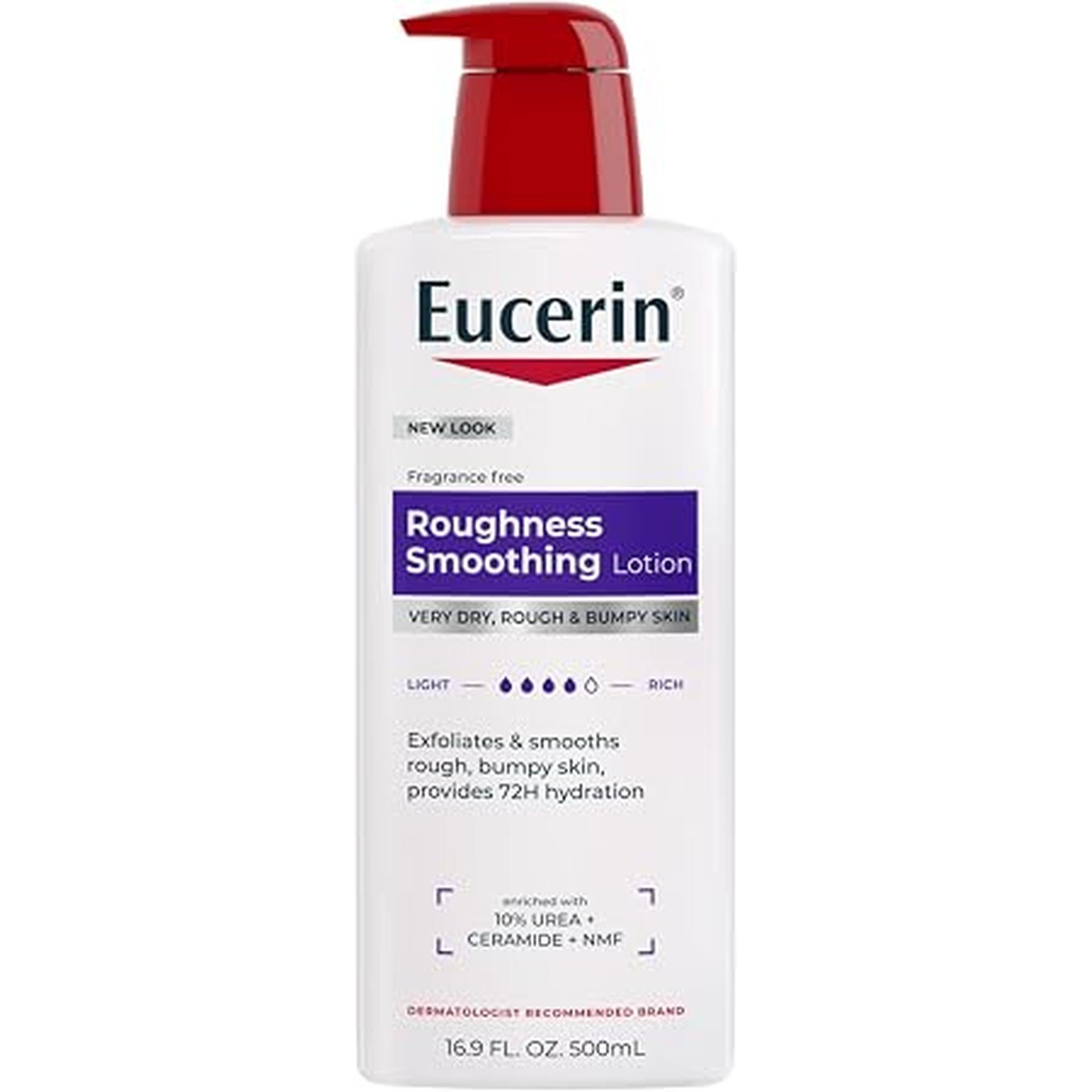 Eucerin Roughness Relief Lotion - Full Body For Extremely Dry, Rough Skin 16.9 Fl. Oz. Pump Bottle