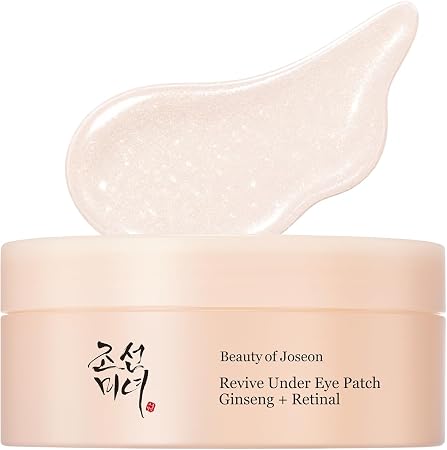 Beauty Of Joseon Revive Under Eye Patch Retinal Ginseng For Puffy Under Eye Bag Masks Collagen Peptide Korean Skincare For Women And Men, 60 Sheets 30 Pairs