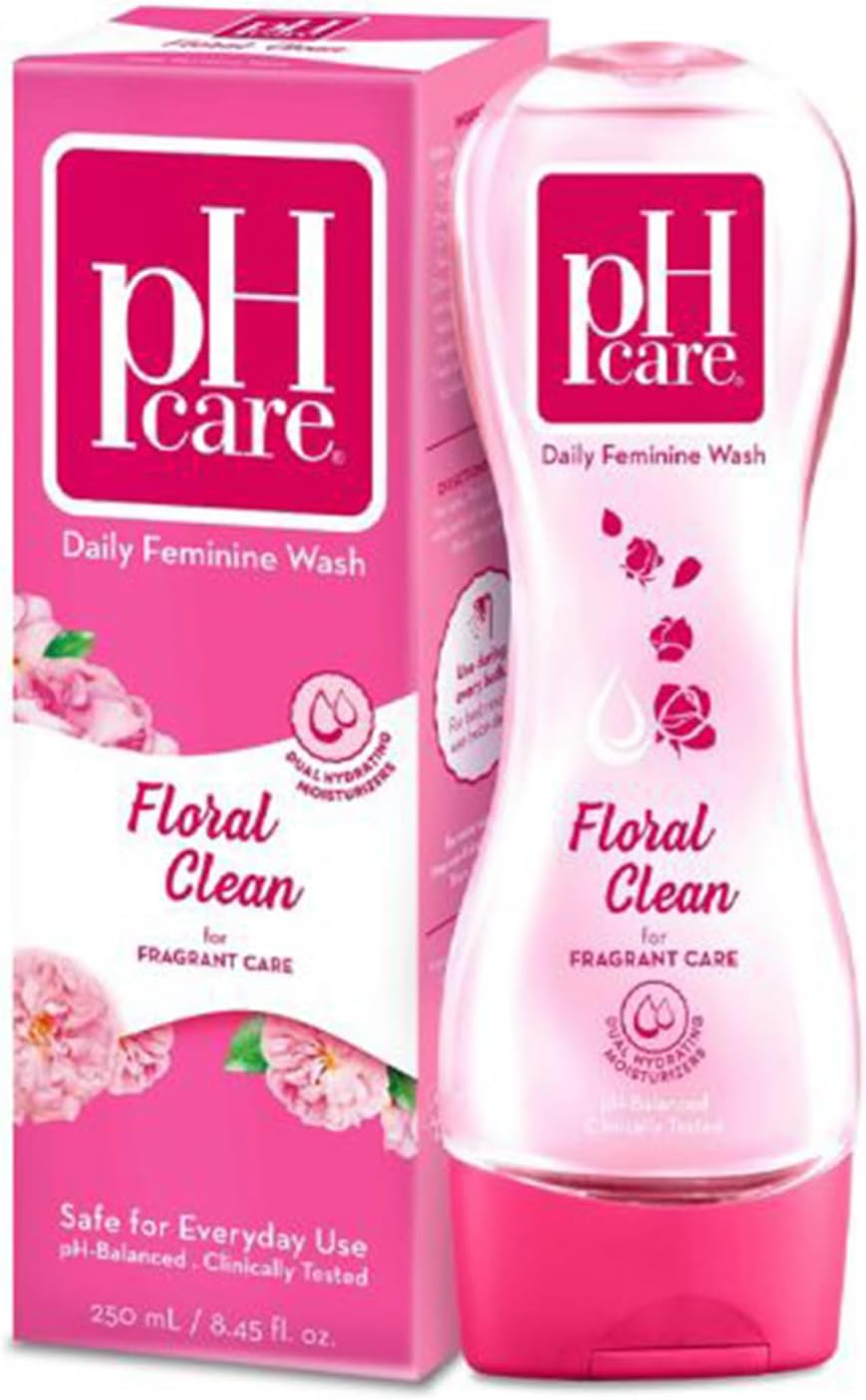 Ph Care Daily Feminine Wash Floral Clean - For Fragrant Care - Dual Hydrating Moisturizer - Safe For Everyday Use - Ph-Balanced & Clinically Tested - 250Ml