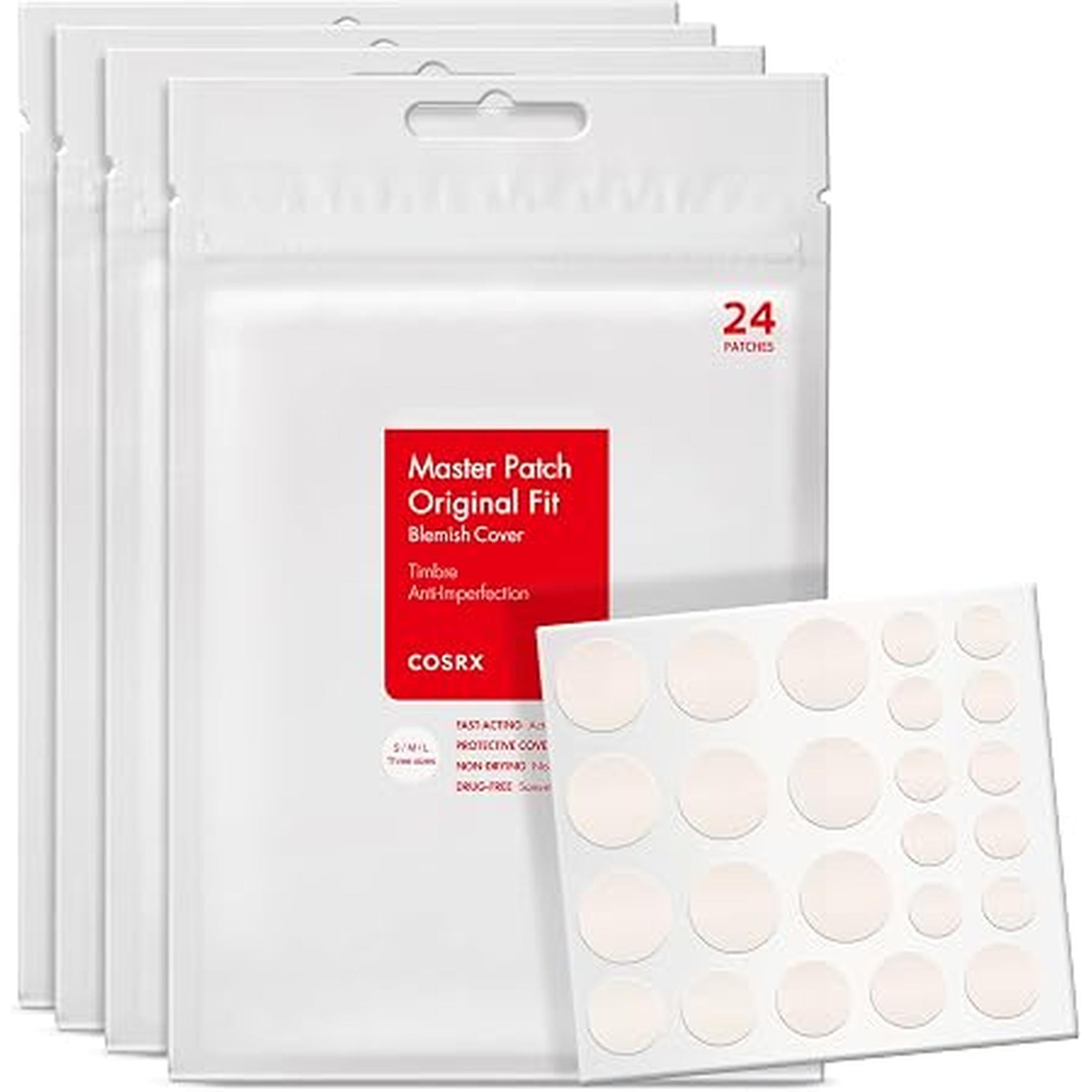 Cosrx Acne Pimple Patch (96) Absorbing Hydrocolloid Original 3 Size Patches For Blemishes And Zits Cover, Spot Stickers For Face And Body, Not Tested On Animals