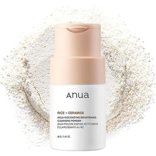 Anua Rice Enzyme Brightening Cleansing Powder, Rice Mask, Ceramide, Gentle Face Wash For Brightening, Radiant Skin, Facial Cleanser For Dry Skin, Korean Skincare, Fragrance Free, 40G/1.41Fl.Oz.
