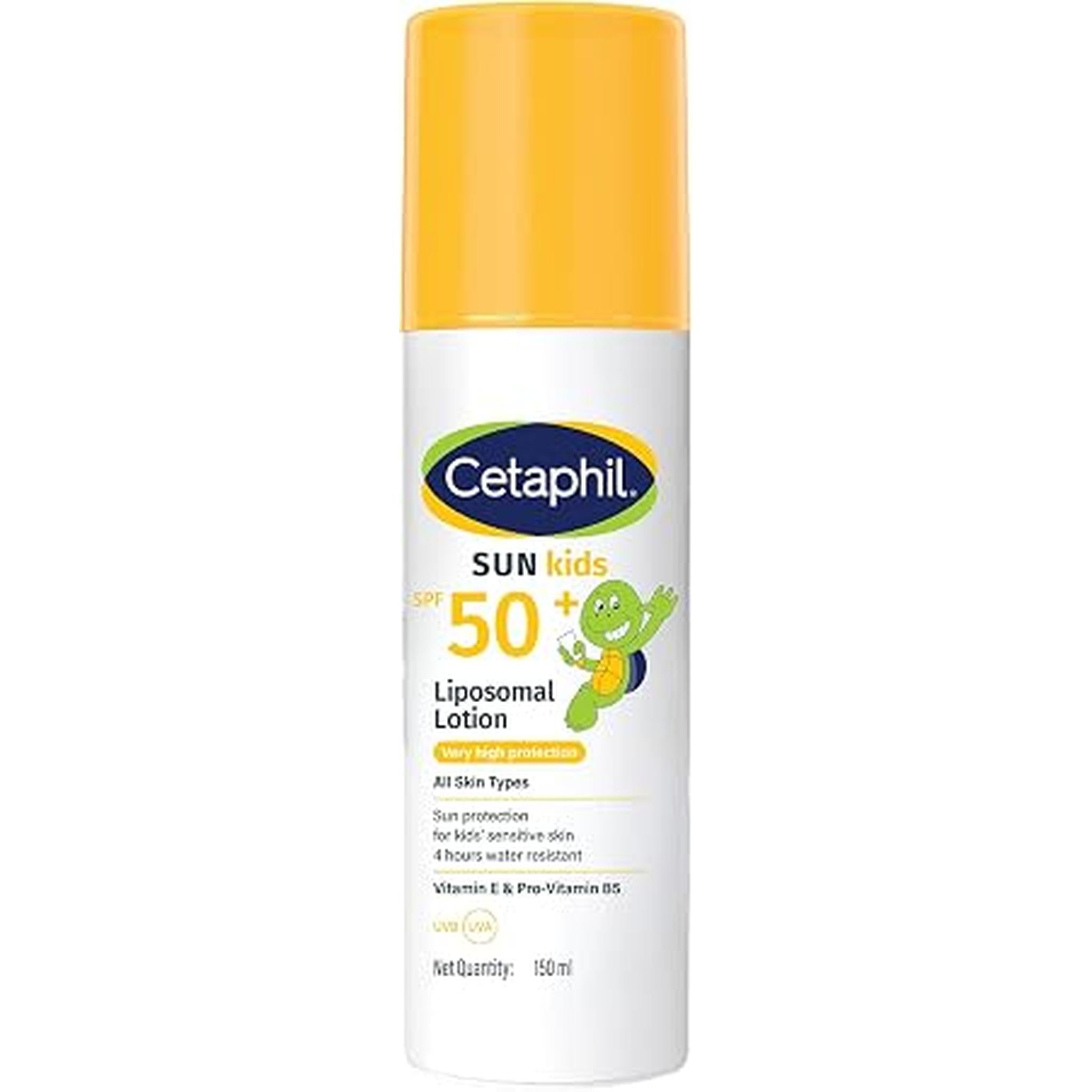 Cetaphil Sun Kids Liposomal Lotion Spf 50+ | Face & Body Moisturizer Sunscreen | Sensitive Skin | Very High Protection And Water Resistent | Unscented | 150Ml | Dermatologist Recommended