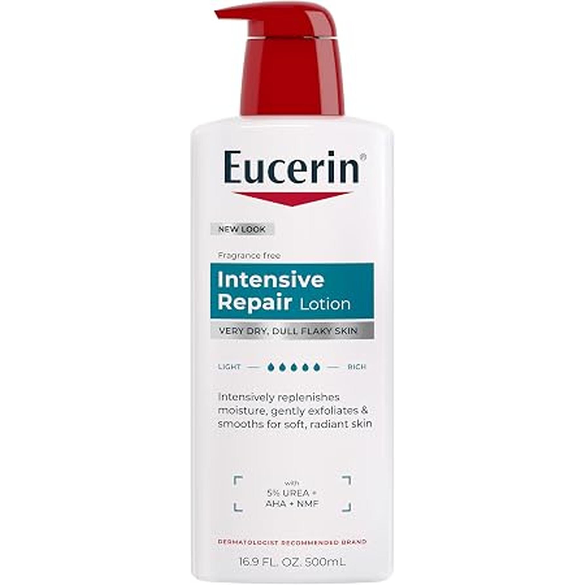 Eucerin Intensive Repair Body Lotion, Lotion For Very Dry Skin, 16.9 Fl Oz Pump Bottle