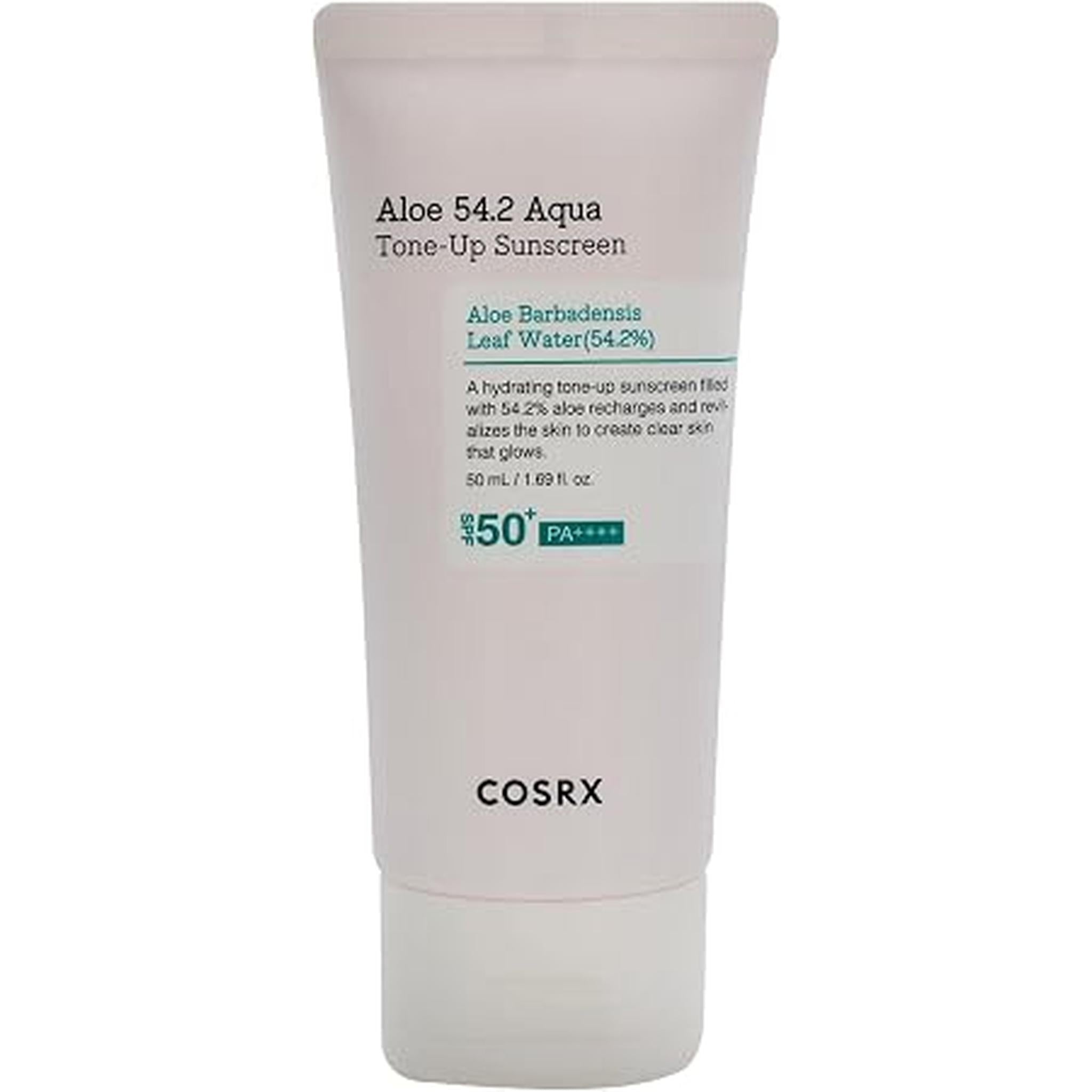 Cosrx Aloe 54.2 Aqua Tone-Up Sunscreen Spf 50 Plus For Unisex - 1.69 Oz Sunscreen