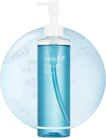 Medicube Zero Pore Blackhead Cleansing Oil | Makeup Remover For All Skin Types, Daily Moisture Facial Cleanser, Low-Irritation | Korean Skin Care (205Ml / 6.93 Fl.Oz)