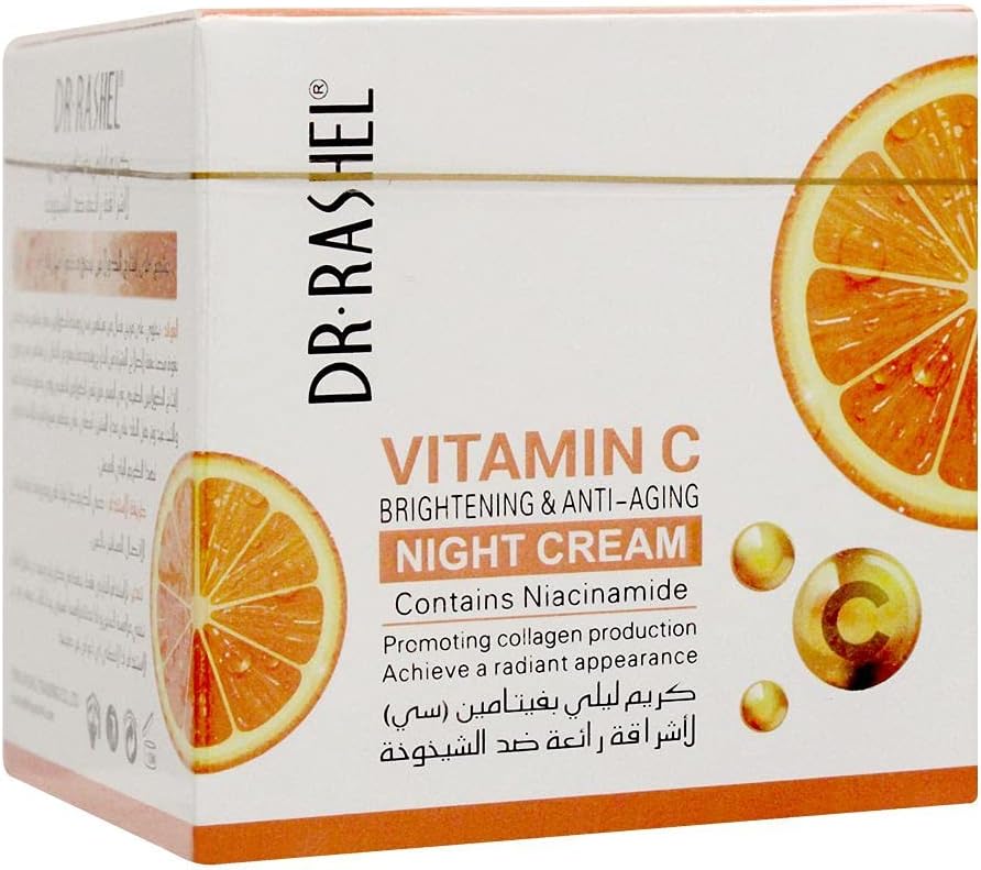 Dr. Rashel Vitamin C Brightening & Anti-Aging Night Cream, White - 50G