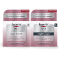Eucerin Q10 Anti Wrinkle Face Cream Bundle, Day Cream And Night Cream For Face, 1.7 Ounce (Pack Of 2)