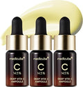 Medicube Deep Vita C Serum 2.0 || 14.5% Pure Vitamin C Reduce The Appearance Of Hyperpigmentation, Dark Spots, And Blemishes | 16 Self-Tests Complete | Korean Skincare (10G * 3 Bottles)