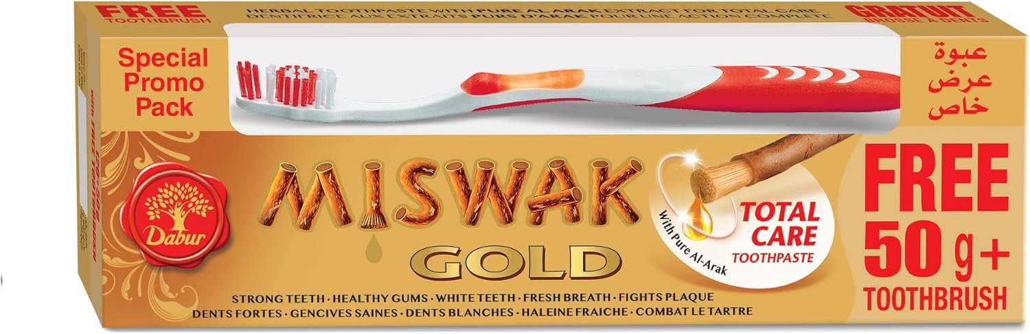 Miswak Gold Tooth Paste With Brush