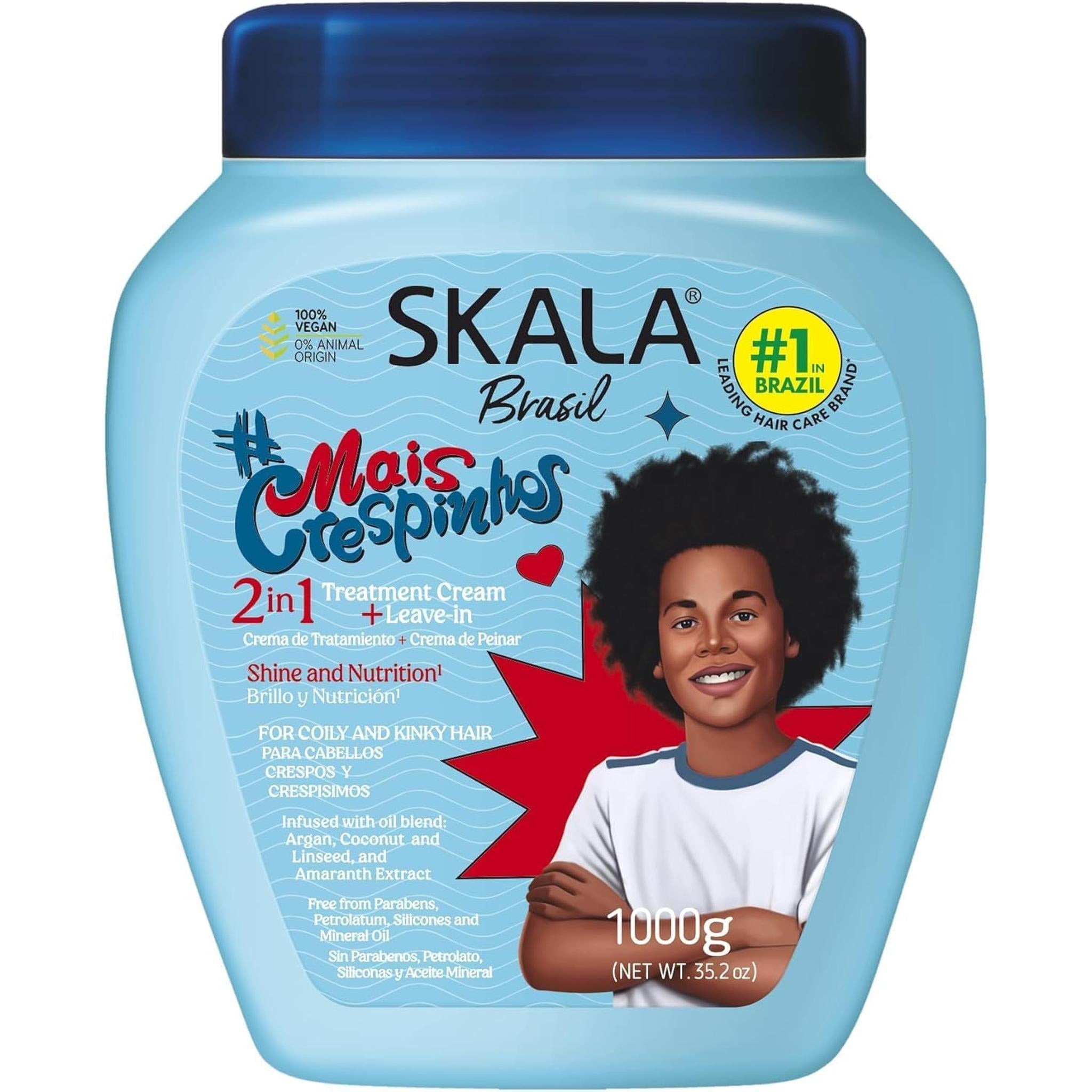 Skala Mais Crespinhos 2 In 1 Creme Para Pentear/Creme Hidratante, Net.Wt 1000G