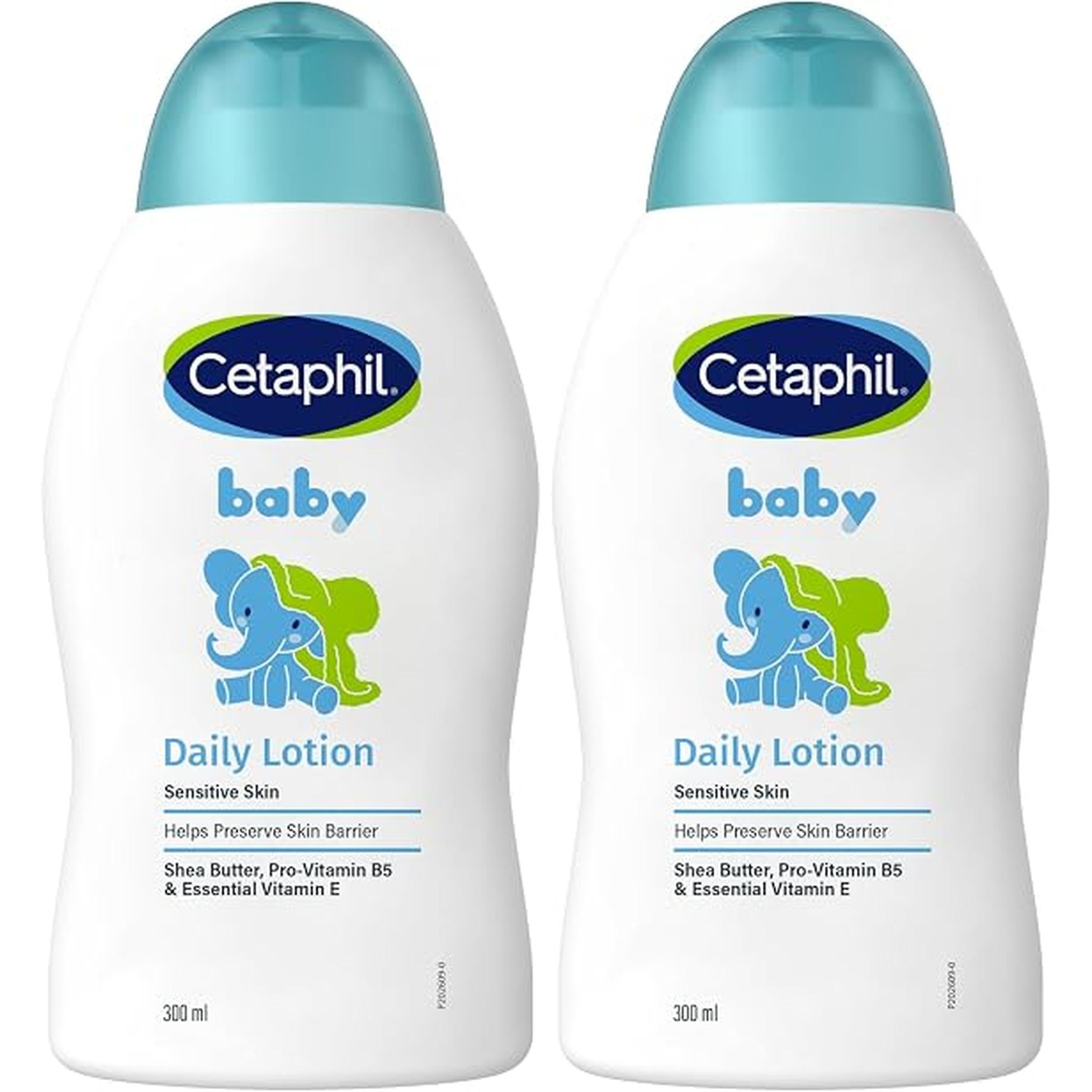Cetaphil Baby Daily Lotion With Shea Butter, Face & Body Moisturizer, Delicate And Sensitive Skin, Unsceted, 300Ml (Pack Of 2)