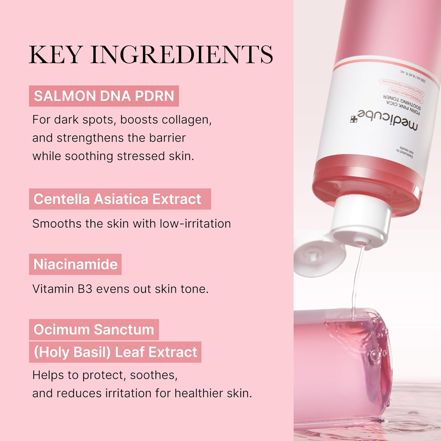 Medicube Salmon DNA PDRN Pink CICA Soothing Toner