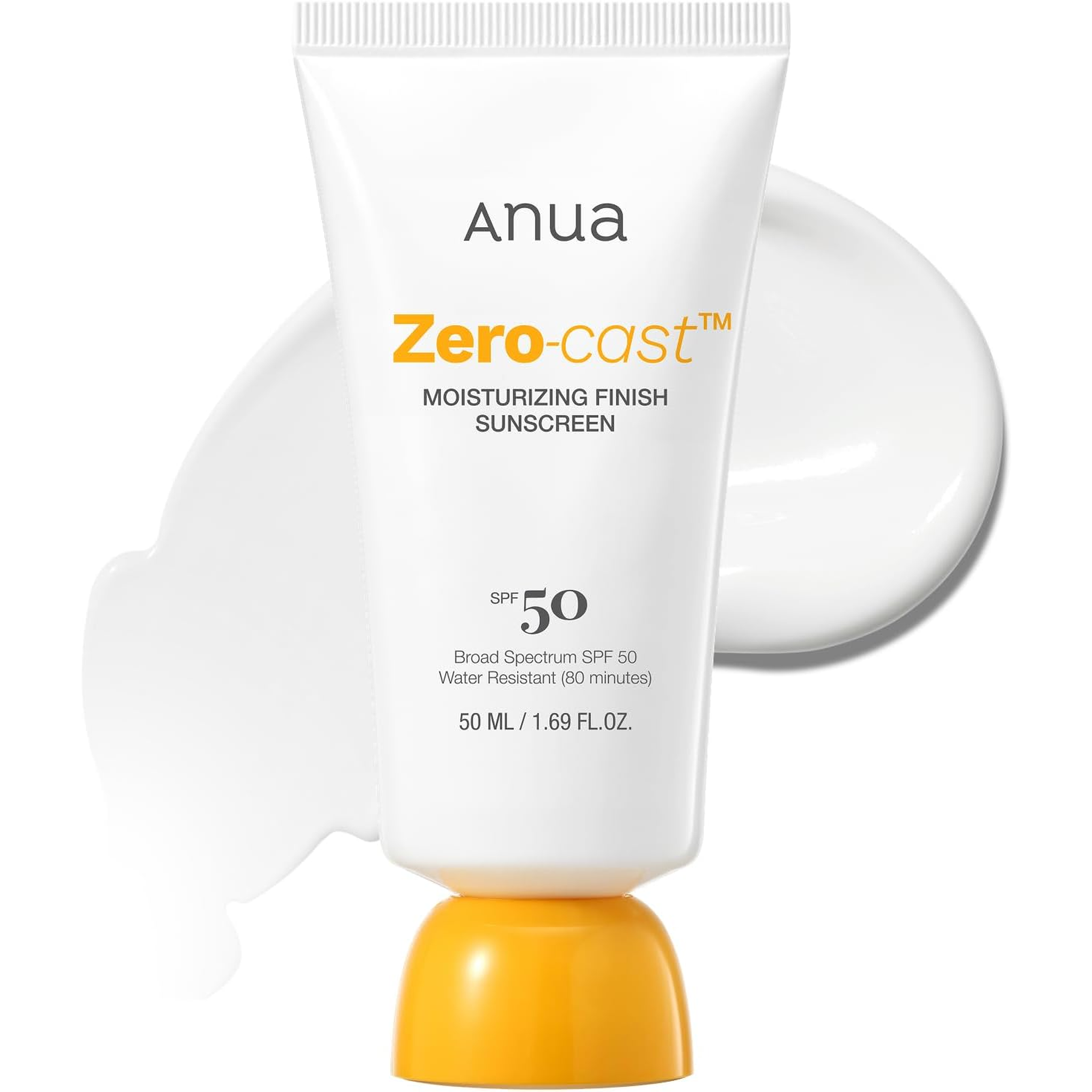 Anua Zero-Cast Moisturizing Finish Sunscreen,Spf 50,
