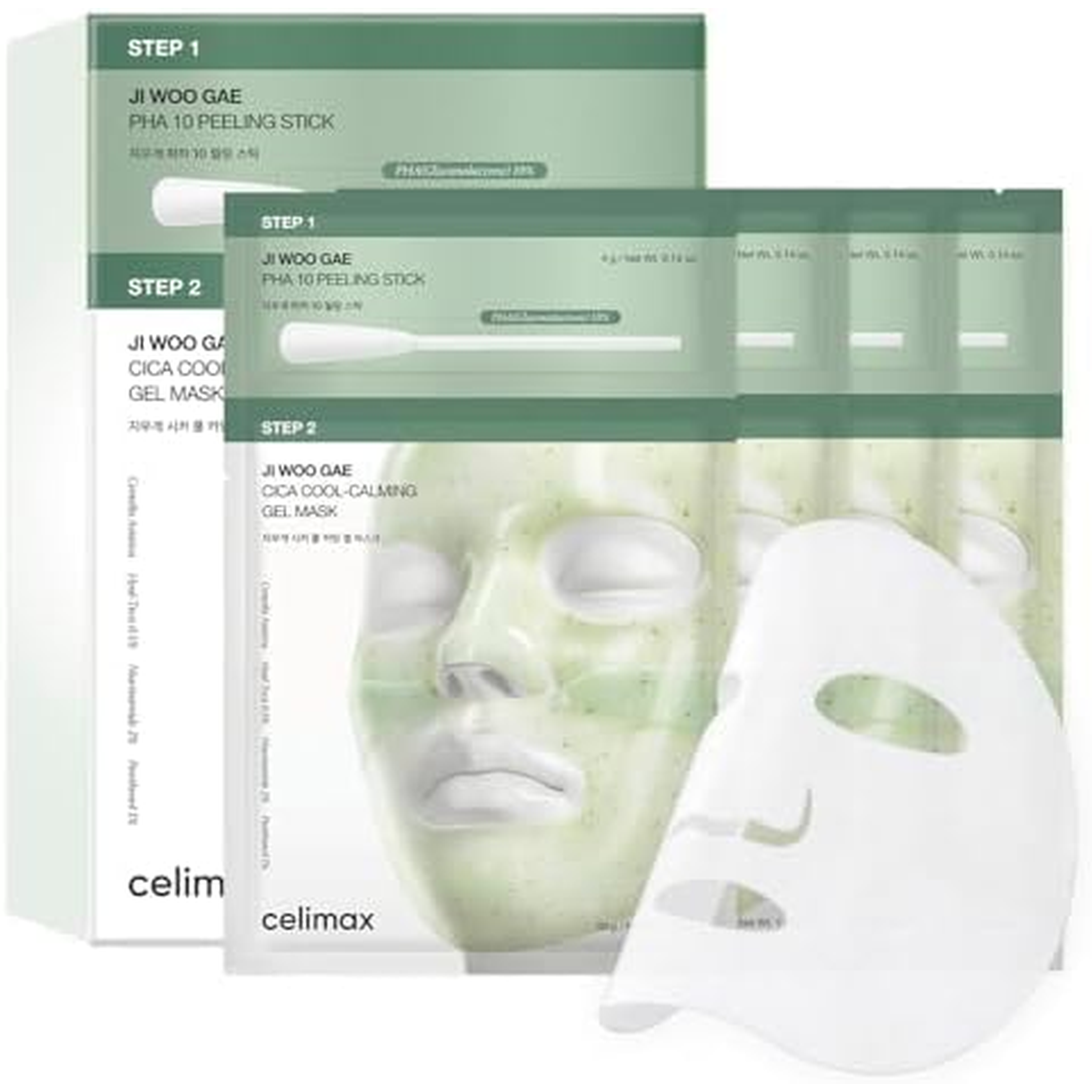 Celimax Cica Pha Peel 2-Step Gel Mask (4Ea).