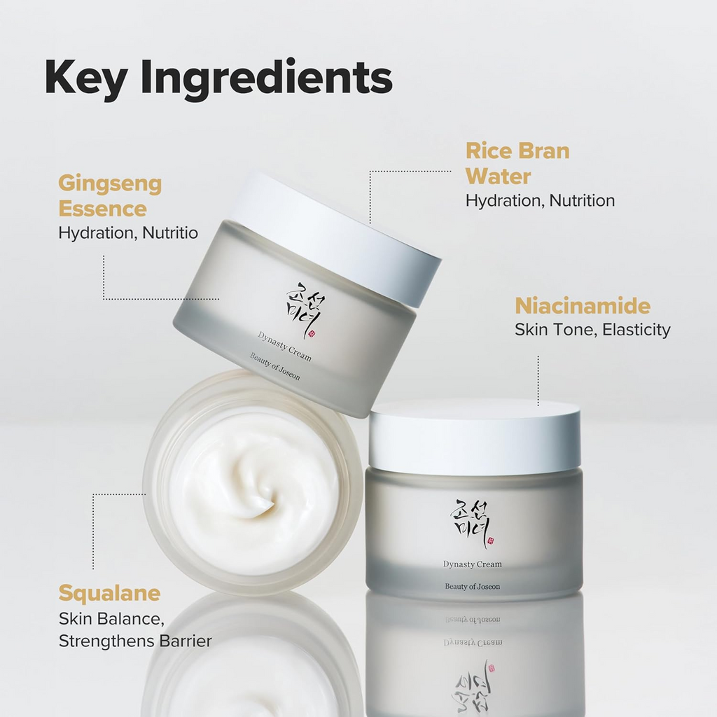 Beauty of Joseon Dynasty Cream Korean Face Moisturizer Rice Ginseng for Dry Acne Sensitive Skin Daily Hydration