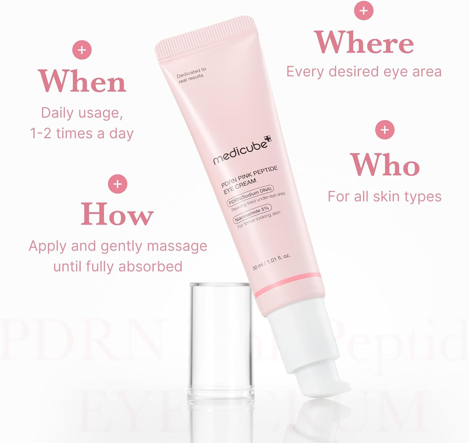 Medicube Salmon DNA PDRN Pink Peptide Eye Serum,